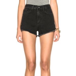 Rag & Bone Justine Washed Black Denim Shorts